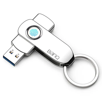 BANQ F16 64GB 128GB Didelės spartos Pripažinimo pirštų Atspaudų Šifruojami aukštųjų technologijų Pen Ratai Saugumo Atminties USB 3.0 Flash Diskai 256G