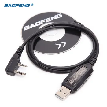 Baofeng USB Programavimo Kabelis+ Tvarkyklės CD Baofeng UV-5R BF-F11 BF-V9 UV-82 UV-B5 GT-3 Dviejų krypčių Radijo Walkie Talkie UV5R