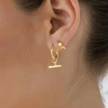 Baras kutas maži, aukso hoopas auskarai moterims, nerūdijančio plieno neįprastas unikalus auskarai su žavesio mados 2021