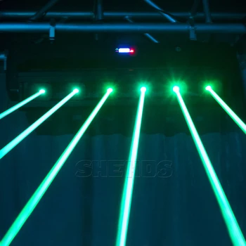 Baras Lazeris Juda Galvos 3000mW RGB 3in1 DMX Skaitytuvas Lazerio Šviesą, 6 Galvos Visą Spalvą, Šalis, Diskoteka, DJ, Vestuvių Scenos Šviesos Poveikis