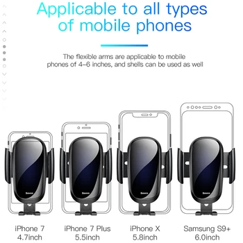 Baseus Automobilinis Telefono Laikiklis iPhone Samsung 