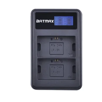 Batmax LP-E6 LP E6 LPE6 LCD Dvigubas Kroviklis Canon EOS 6D 7D 70D 60D 60Da 5D 60DA 5DS 5D3 5D2