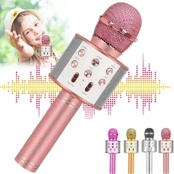 Bevielis Mikrofonas, Bluetooth, Karaoke Mikrofonas Professiona Garsiakalbis Nešiojamą Microfone Žaidėjas Dainavimo Diktofono Mic
