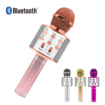 Bevielis Mikrofonas, Bluetooth, Karaoke Mikrofonas Professiona Garsiakalbis Nešiojamą Microfone Žaidėjas Dainavimo Diktofono Mic