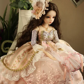 BJD 1/3ball sujungta Lėlės dovanos mergina Handpainted makiažas fullset Lolita/princesės lėlė su drabužiais ANVEENA