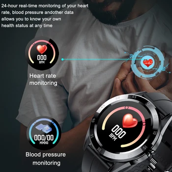 Bluetooth Vandeniui Smart Watch Vyrų Širdies ritmas, Kraujo Spaudimas AnswerThe Telefono daugiafunkcinio Sporto Full Touch Screen Smartwatch