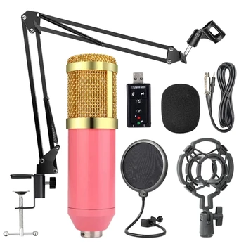 Bm800 Profesionalus Pakabos Mikrofono Rinkinį Studio Live Stream Transliavimo Įrašymas Kondensatoriaus Mikrofonas