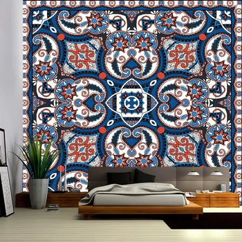 Bohemijos gobelenas paprasta Šiaurės Hipių stiliaus kilimėlis sienos kabo Bohemijos lovatiesė bendrabutyje dekoratyvinis siuvinėjimas