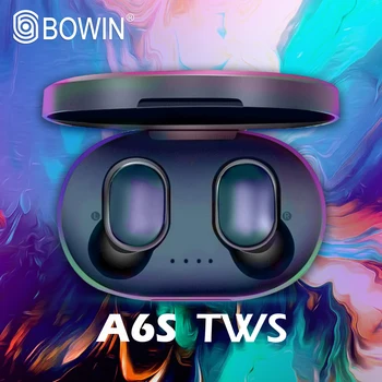 BOWIN Mikrofonas žaidimas A6S TWS triukšmo mažinimas, 3D Garso vandeniui Belaidžio 5.0 
