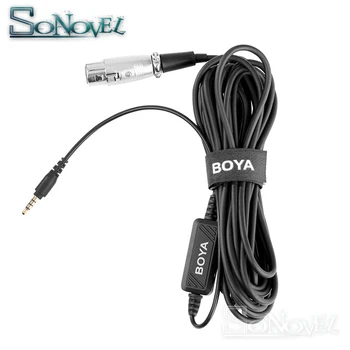 BOYA BY-BCA6 Mikrofono Adapteris 20ft Kabelis, 3.5 mm Stereo Ausinių Lizdas XLR Įėjimo 
