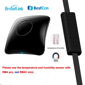 Broadlink RM4 Pro Con Wifi IR RF Universalus Nuotolinio valdymo pultelis Protingo Namo Automatizavimo Darbai HTS2 Temperatūros ir Drėgmės jutiklis
