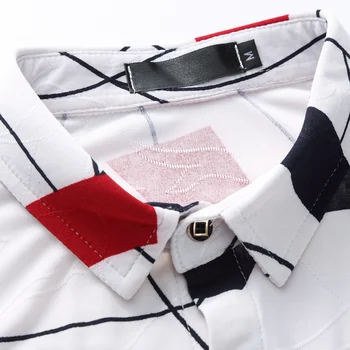 Brolis Wang Vasaros vyriški Laisvalaikio Marškinėliai Mados Geometrinis Spausdinimo Slim Stretch Marškinėliai Prekės ženklo Verslo Laisvalaikio Didelio Dydžio Drabužius