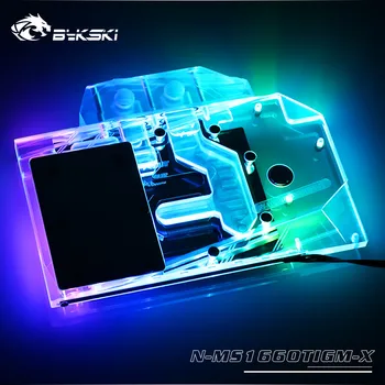 Bykski Visišką RGB/A-RGB GPU Vandens Blokas VGA MSI GeForce GTX 1660 Ti Žaidimų X 6 GB vaizdo Korta N-MS1660TIGM-X