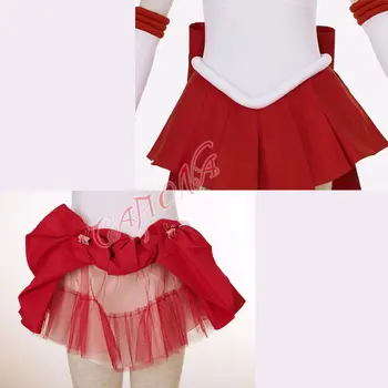 Cafiona Karšto Sailor Moon Rei Hino Sailor Mars Super S Cosplay Kostiumų Sexy Raudona Suknelė Rinkinys