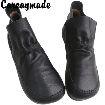 Careaymade-Naujo stiliaus grynos odos kvėpuojantis trumpas batai, originalus, rankų darbo, bendros odos basomis aukšto viršų moterų batai