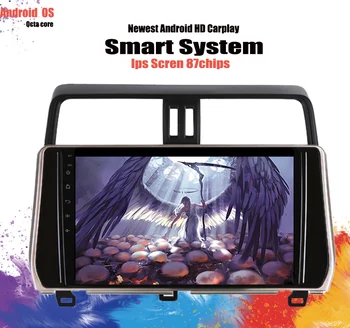 Carplay Android 10.0 Automobilių Radijo DVD Multimedijos Toyota Prado 120 150 2018 2019 autoradio Navigacijos GPS stereo magnetofonas
