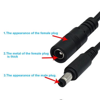 CCTV kabelį DC12V Galia ilgiklis 2,5 x 6 mm Jungtis Vyrų ir Moterų, Už 5m 10m 15mr už WI-fi IP kamera, Saugumo, Maitinimo kabelis