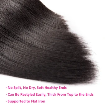 CEXXY Tiesiai Brazilijos Plaukų Pynimas Ryšulių, Žmogaus Plaukų Ryšulių 3 4 VNT. 30 32 34 36 38 40 Cm Remy Plaukų priauginimas Ilgai