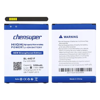Chensuper 5200mAh BL-44E1F Pakeitimo LG V20 baterija H990 F800 baterija
