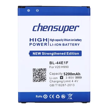 Chensuper 5200mAh BL-44E1F Pakeitimo LG V20 baterija H990 F800 baterija