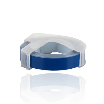 CIDY 4pcs Suderinama DYMO 3D 9mm Mėlynos spalvos Plastiko Organizatorius Xpress Etiketės reljefo Įspaudas Ženklo Kūrėjai DYMO 1610/1575 motex E101