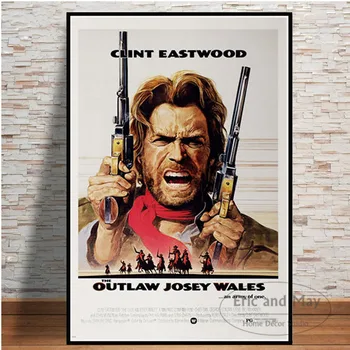 Clint Eastwood A Fistful Dolerių Klasikinio Filmo Plakatas Sienos Paveikslų, Plakatų ir grafikos Paveikslai Tapyba už Kambarį, Namų Dekoro