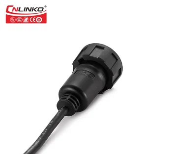 CNLINKO USB3.0 Adapter1M male kabelio kištukas AC DC black usb IP67 atsparus vandeniui jungtis, skirta pramonės duomenys, įranga, Apšvietimo Ekranas