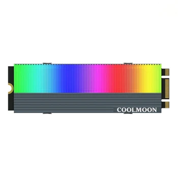 COOLMOON CM-M7S M. 2 ARGB SSD Aušintuvo Heatsink 2280 Kietojo Disko Aušinimo Padas Vaizdo Grafikos plokštė Vandens Aušintuvo Radiatorius