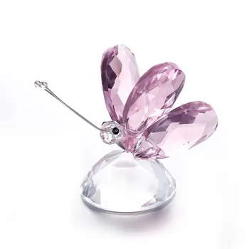 Crystal Butterfly Amatų Stiklo Gyvūnų Figūrėlės Miniatiūros Sodo Fėja Ornamentu Namų Dekoro Vestuvių Dovaną, Prespapjė