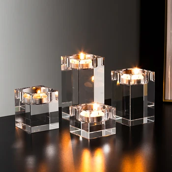 Crystal Žvakių Laikiklis Namų Puošybai Dirbtinių Kristalų Žvakė Klijuoti Laikiklį Valgomojo Stalo Dekoro Žvakės Vestuvių Dekoravimas