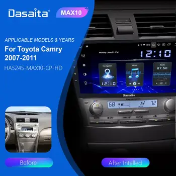 Dasaita Android 10.0 Automobilių Autoradio Toyota Camry Radijo 2006 m. 2007 m. 2008 m. 2009 m. 2010 m. 2011 m. GPS Navigacijos 64GB ROM TDA7850 MAX10