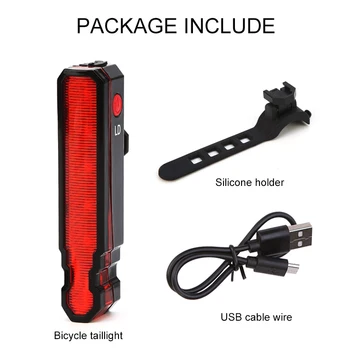 Daugiafunkcinis Dviratį Raudoną Lazerio užpakalinis žibintas USB Įkrovimo galinės Sėdynės Saugos Įspėjamoji Lemputė LED Dviračių Galinis Žibintas
