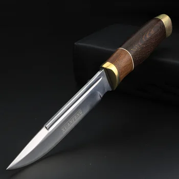 Daugiafunkcinis EDC įrankis lauko fiksuotu peiliu tiesiai peilis aukšto kietumo medžioklės, laukinių gyvenimo stovyklavimo peilis