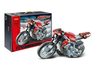 DECOOL įrangos pardavimas, biuro įrangos Motociklo Exploiture Modelis Harley Transporto priemonės Miestas Moto Cross Bike Blokai Švietimo Žaislai Vaikams