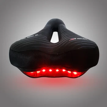 Deemount Dviračio Balno W/ 8 LED užpakalinis žibintas Smūgio Absorbcijos Gelio Intensyvumas Putų Sėdynės PU Odos, Patogūs Patvarus Naudoti MTB Kelių Sėdynės