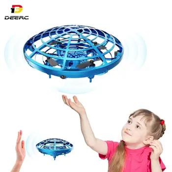 DEERC Mini UFO Drone 360 Sukasi Ranka Plaukioja Kamuolys Kovos su Orlaivių Susidūrimo Jutiklių Magic Ranka Plaukioja Sraigtasparnis UFO Kamuolys Vaikams