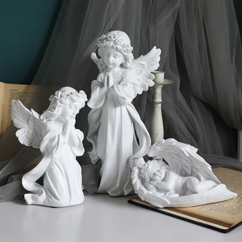 Derva Angel Modelis Pasakų Figūrėlės Namų Dekoro Priedai Kambarį Europoje Stiliaus Figūrėlės Dovanos Kalėdų Dovanos