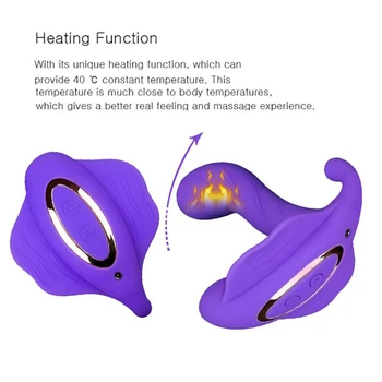DIBE 10 greičio Smart Šildymo Drugelis Nešiojami Dildo Kelnaitės Vibratorius G Spot Klitorio Stimuliatorius Massager Moterų Masturbacija žaislas