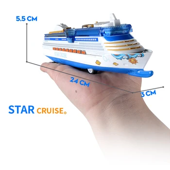 Diecast Žvaigždučių Kruizinis laivas 1:32 Prabanga Laivo Modelio Surinkimo Traukti Atgal Transporto priemonės su Garso ir Šviesos Hobis Žaislas Dovana Vaikams Vaikams