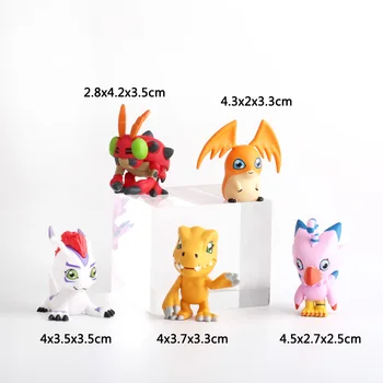 Digimon Nuotykių Pvc figūrėlių, Žaislinių Agumon Gabumon Anime Digimon Tri Nuotykių Patamon Kolekcines Modelis Žaislas 9pcs/set