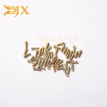 DJX 50PCS 2x6mm Plokščia Galva Išorinis Šešiabriauniai Varžtai 1/10 RC Metalo Ratlankiai