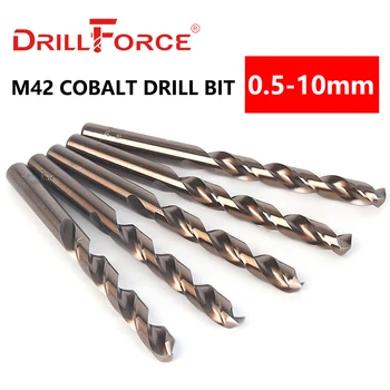 Drillforce Įrankiai M42 Kobalto Grąžtas Nustatyti,HSS-CO Grąžtas Nustatyti 0.5-10MM, Gręžimo dėl Grūdinto Plieno, Ketaus & Nerūdijančio Plieno