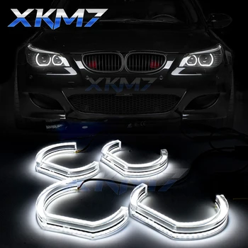 DTM Angel Eyes LED, BMW 5 Series E60 E61 Pre-IGS M5 525i 528i 530i 545i 550i 2007-2010 Xenon Žibintų Aksesuarai Tiuningas