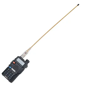 Dvigubos Juostos 144/430MHz 3.2 dB 2.15 dB 39cm Didelis Pelnas Nešiojamų Vario Lankstus Plakti Antena VHF UHF Skaidrus Baltas