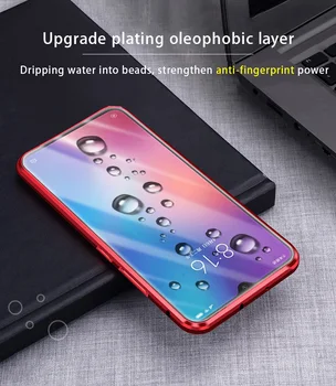 Dvipusės Grūdintas Stiklas Telefono dėklas Metalinis Rėmas Magnetinio Mobiliojo Telefono Dangtelį Atveju Samsung Note 8 S7edge S8 S8P S9 S9P Note9