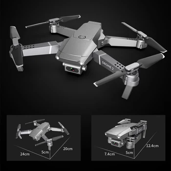 E68 RC Drone 4K 1080P HD Plataus Kampo kamera, Wifi Fpv Video Gyventi Aukštis Hold Režimu Quadcopter Aukštis Išlaikyti Drone Žaislai Dovana