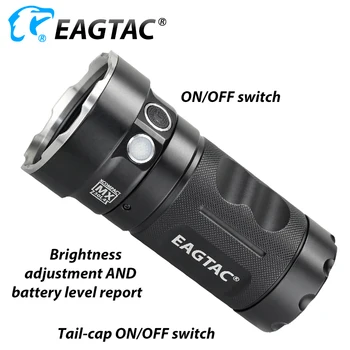 EAGTAC MX30L4XC Rinkinys Papildomų Kompaktiškas LED Žibintuvėlis Nerūdijančio Plieno Bezel 4*18650 Baterija 5136 Liumenų 6500K Nichia 219C CRI92