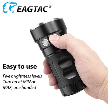 EAGTAC MX30L4XC Rinkinys Papildomų Kompaktiškas LED Žibintuvėlis Nerūdijančio Plieno Bezel 4*18650 Baterija 5136 Liumenų 6500K Nichia 219C CRI92