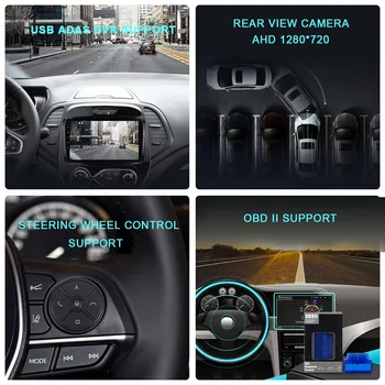 EKIY Android 9 Automobilio Radijo Dodge Kalibro 2009-2012 Navigacijos GPS Multimedia Player Auto Stereo Galvos įrenginio Tipas Diktofonas BT FM