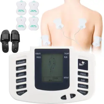 Elektroninis Raumenų Stimuliatorius viso Kūno Atsipalaiduoti Elektros Impulsų Massager Meridian Dešimtis Akupunktūros Terapija Mašina, su padėklais Šlepetė